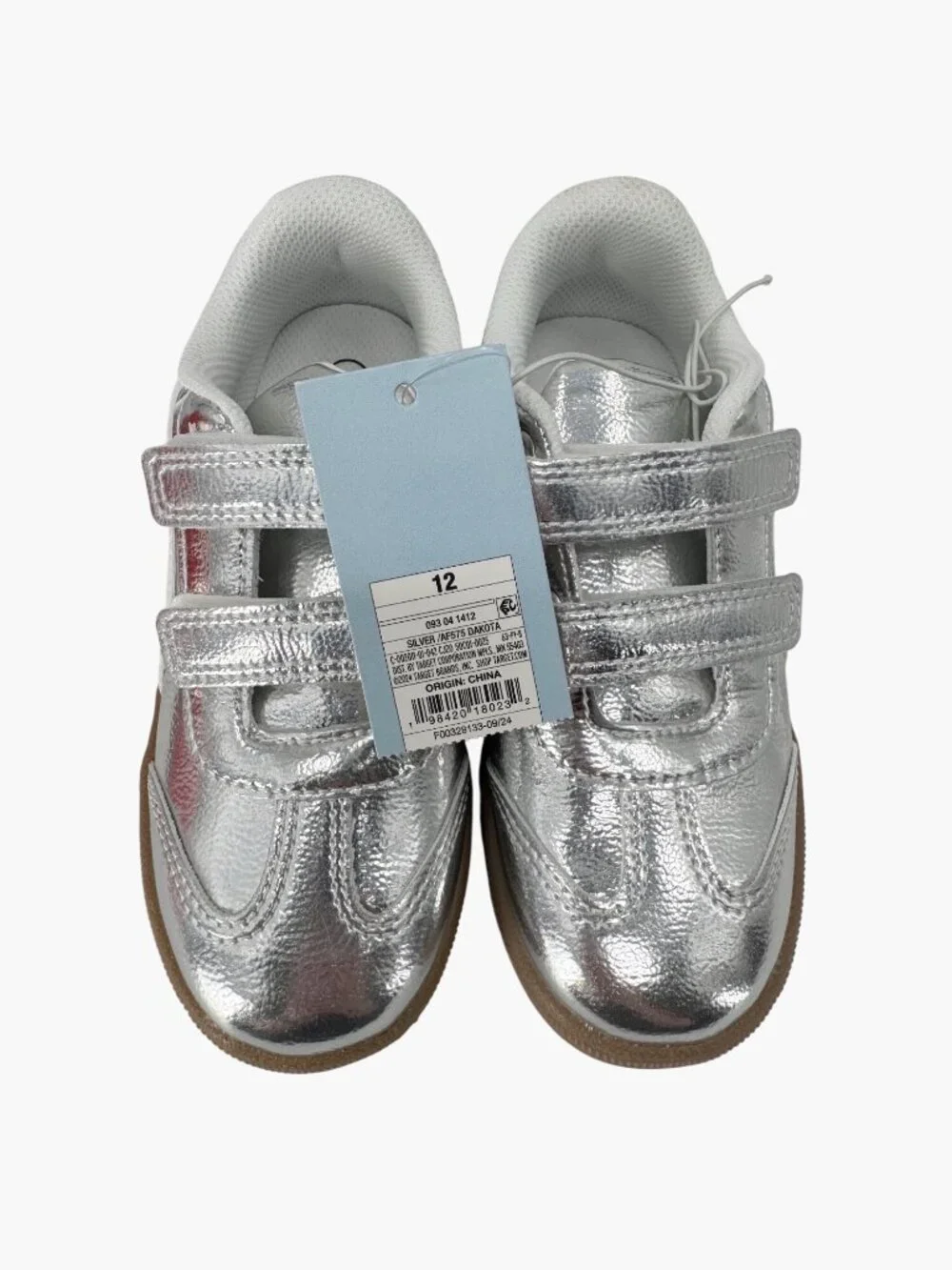 NEW Cat & Jack Toddler Dakota Retro Court Sneakers - Silver